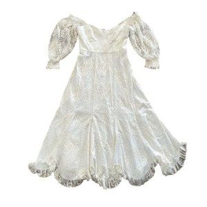 Hutch Size 6 White & Cream Lace Bohemian Dress